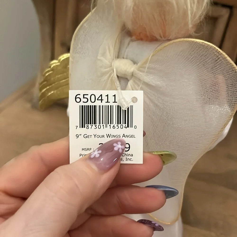 Annalee “Get Your Wings Angel” Holiday Decor Bell 9”